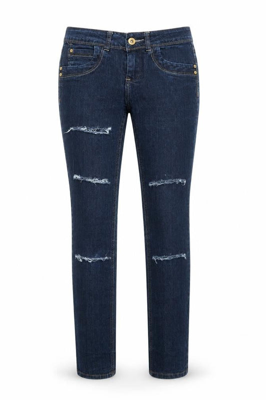 A Wear Womens Blue  Cotton Skinny Jeans Size 8 L32 in Regular Button