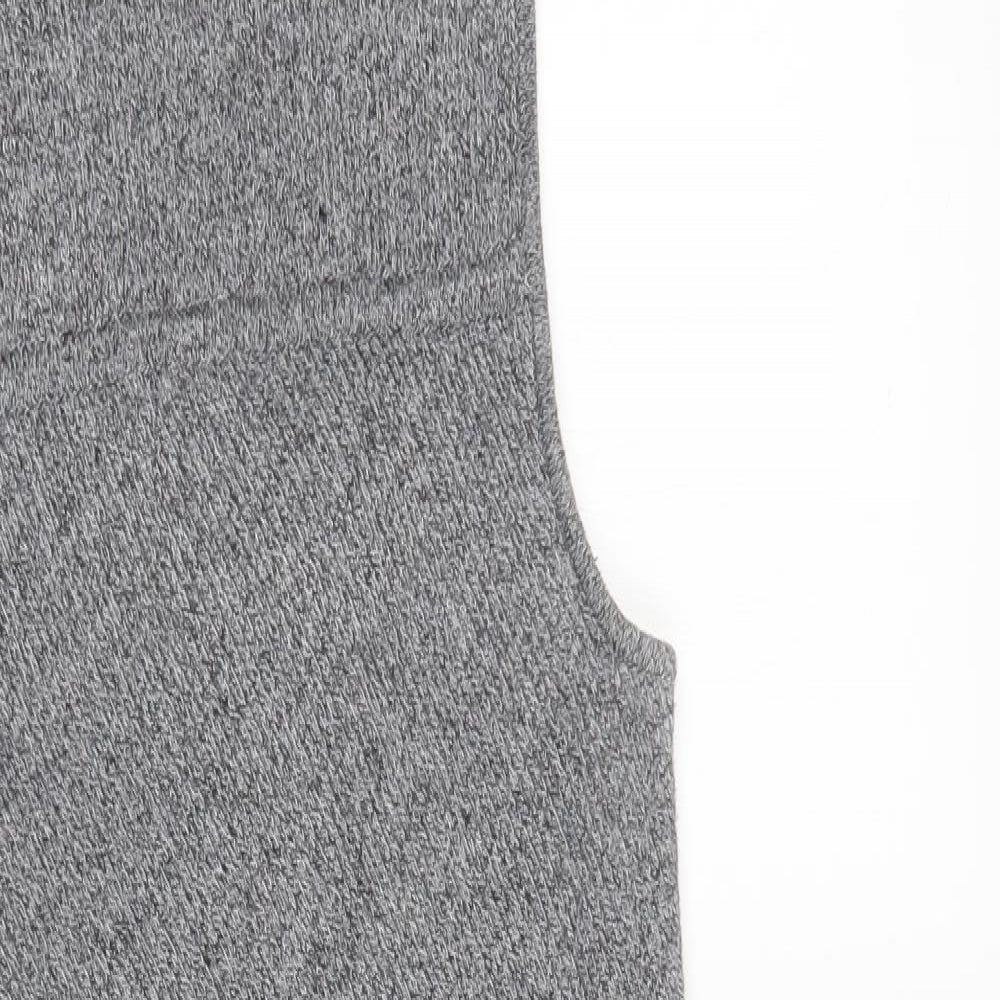 Azalea Womens Grey Mock Neck  Polyester Tunic Jumper Size M