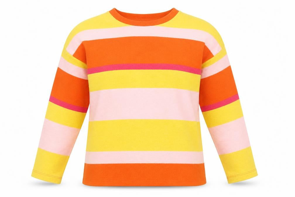NEXT Womens Multicoloured Round Neck Striped Polyester Pullover Jumper Size M