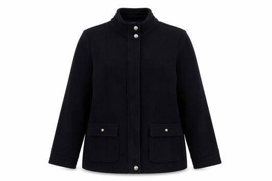 Classics  Womens Blue   Overcoat Coat Size 16  Zip