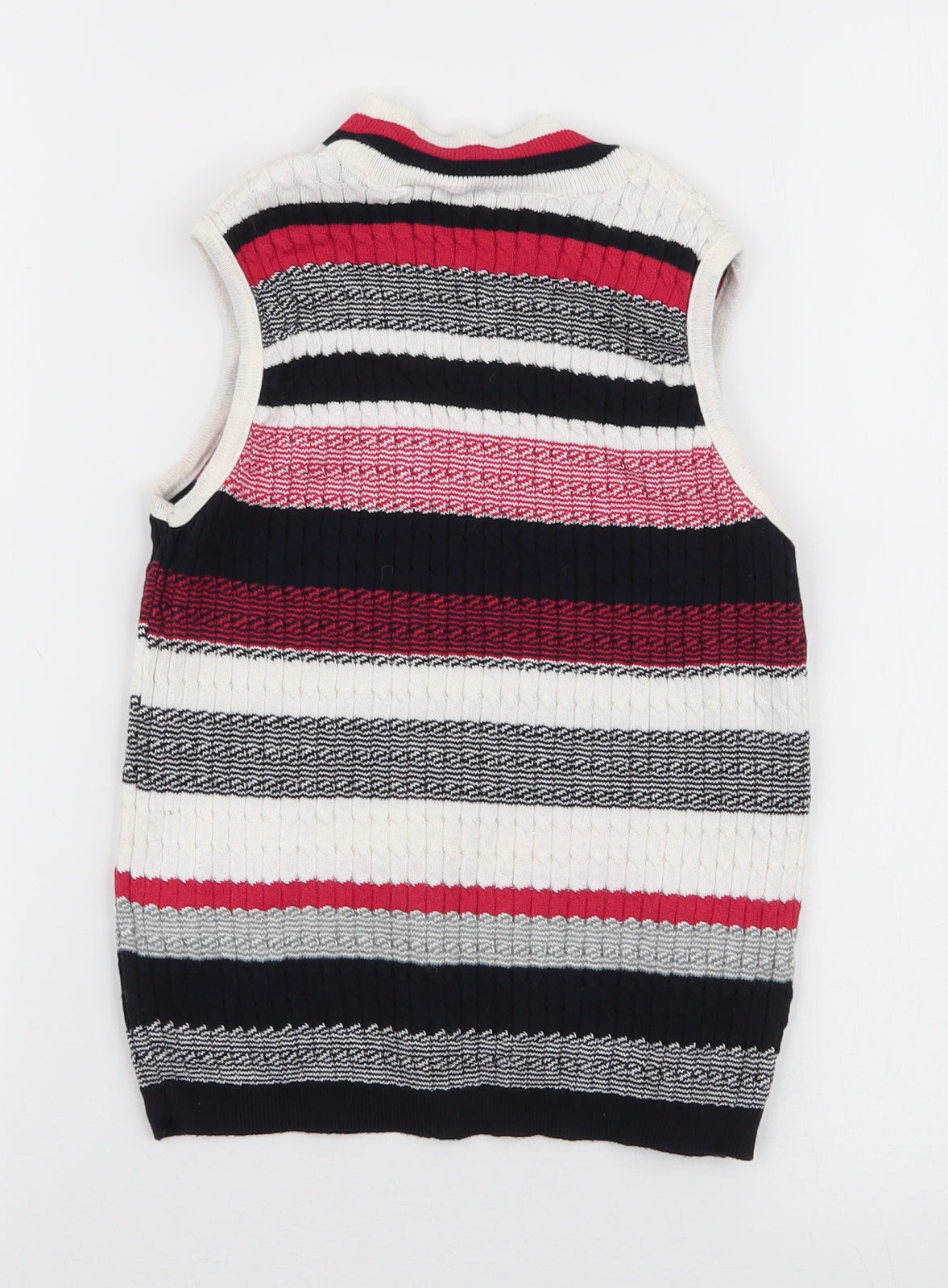 Atmosphere Womens Multicoloured Striped Cotton Camisole Tank Size 10 High Neck