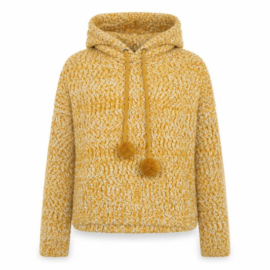 Yet Again  Womens Yellow  Polyester Pullover Hoodie Size S  Pullover