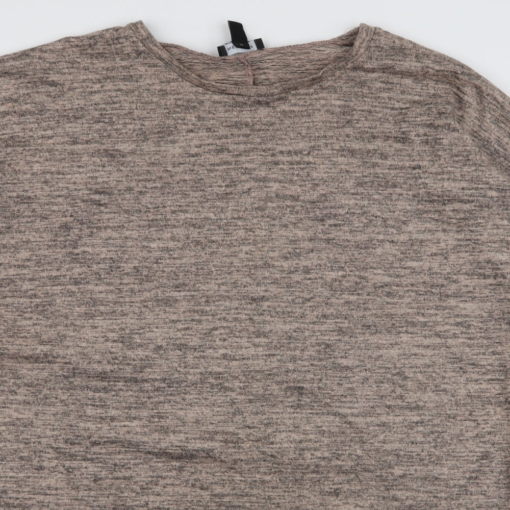 New Look Womens Beige Boat Neck  Polyester Pullover Jumper Size L