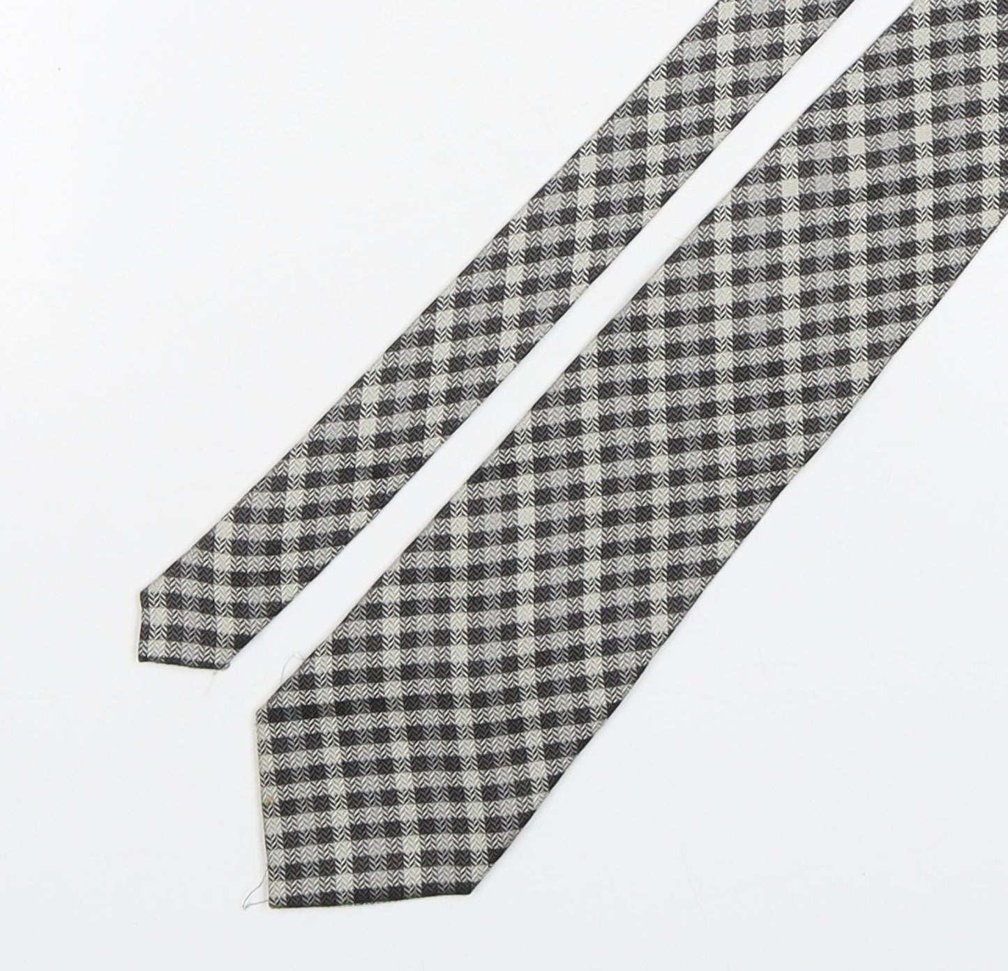 Geoffrey Beene  Mens Multicoloured Plaids & Checks Silk Pointed Tie One Size
