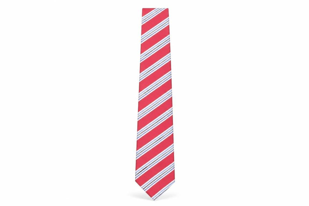 Marks & Spencer Mens Multicoloured Striped Silk Pointed Tie One Size