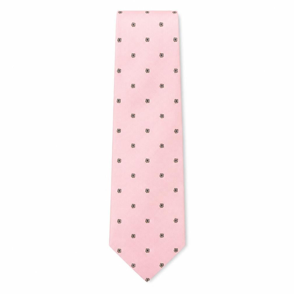 Soprano Mens Pink Polka Dot Silk Pointed Tie One Size