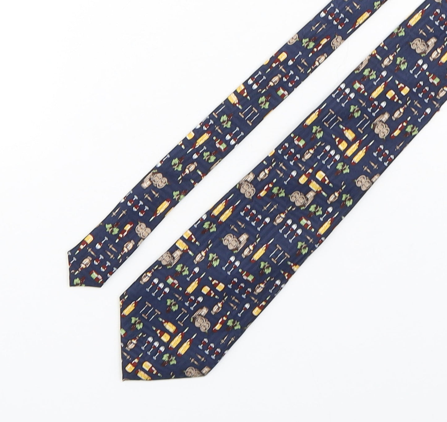 Dalemli Mens Multicoloured Geometric Silk Pointed Tie One Size