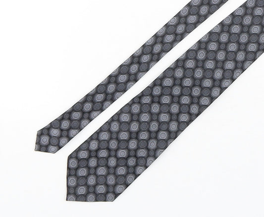 Madison Avenue  Mens Multicoloured Geometric Silk Pointed Tie One Size
