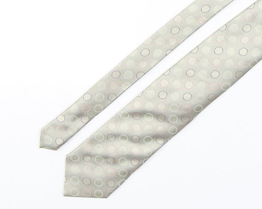 BHS Mens Multicoloured Polka Dot Polyester Pointed Tie One Size