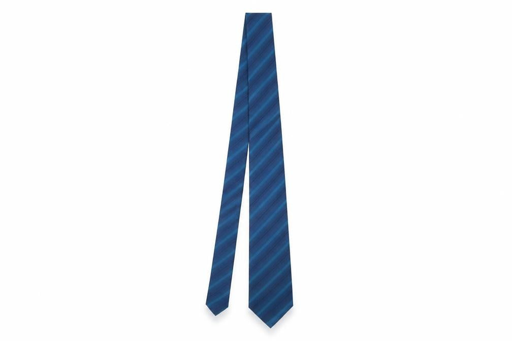 Autograph Mens Multicoloured Striped Silk Pointed Tie One Size