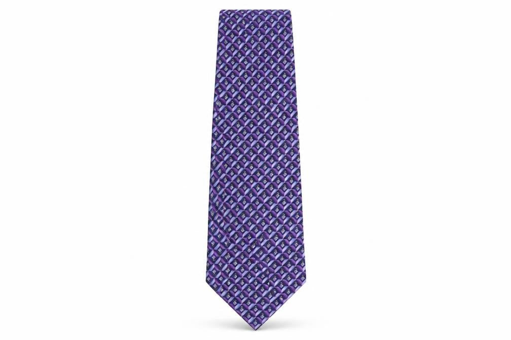 Principles Mens Purple Geometric Polyester Pointed Tie One Size