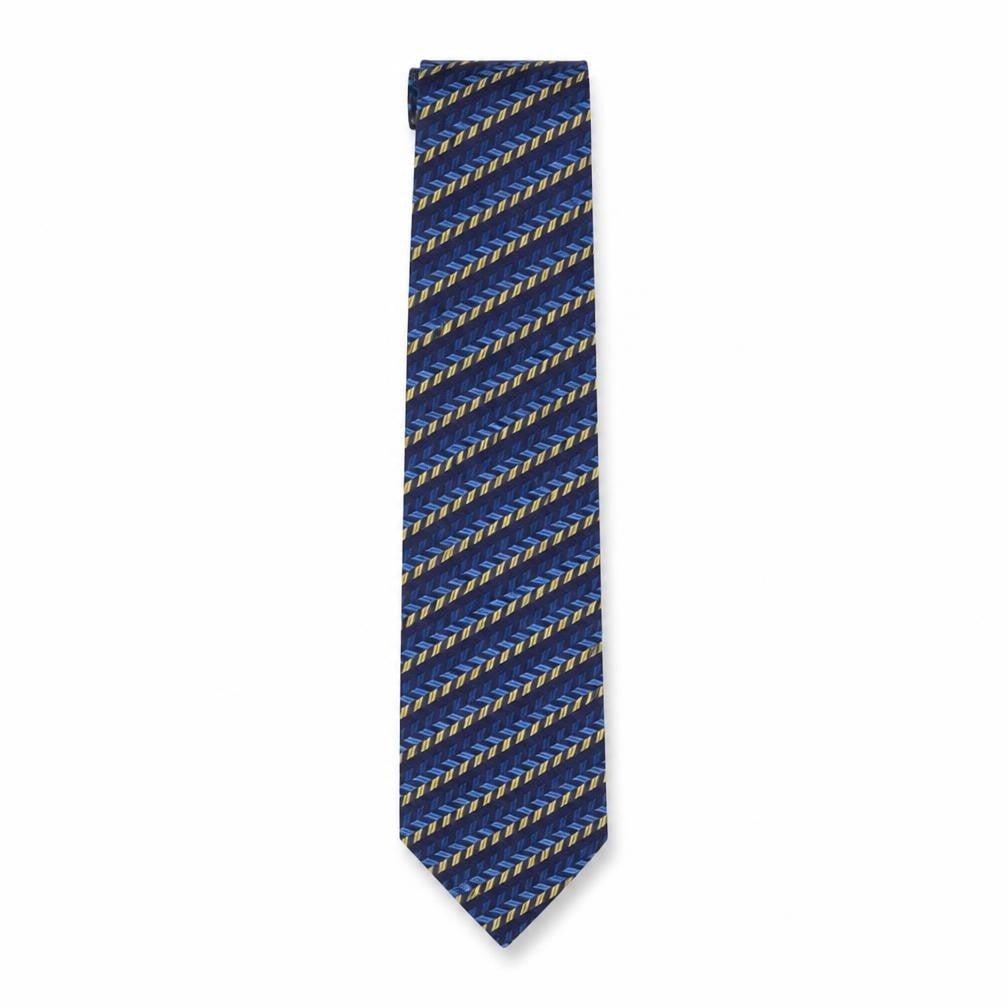 Stovel & Mason Mens Multicoloured Geometric Silk Pointed Tie One Size