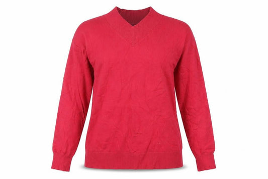 Marks & Spencer Womens Pink V-Neck  Acrylic Pullover Jumper Size XS