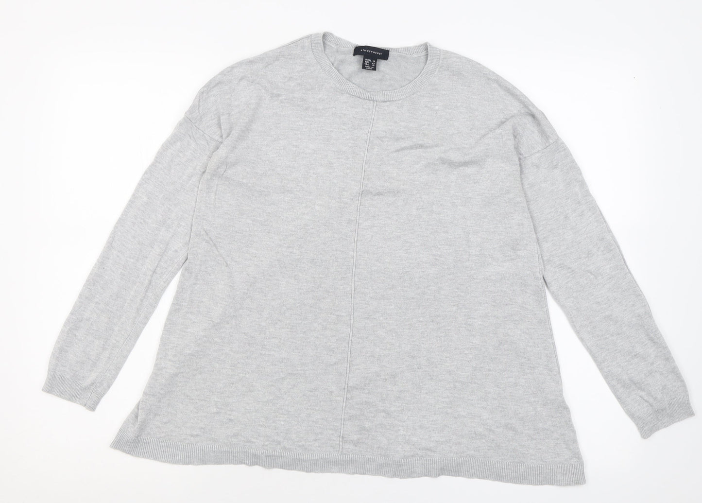 Atmosphere Womens Grey Crew Neck  Viscose Pullover Jumper Size 14