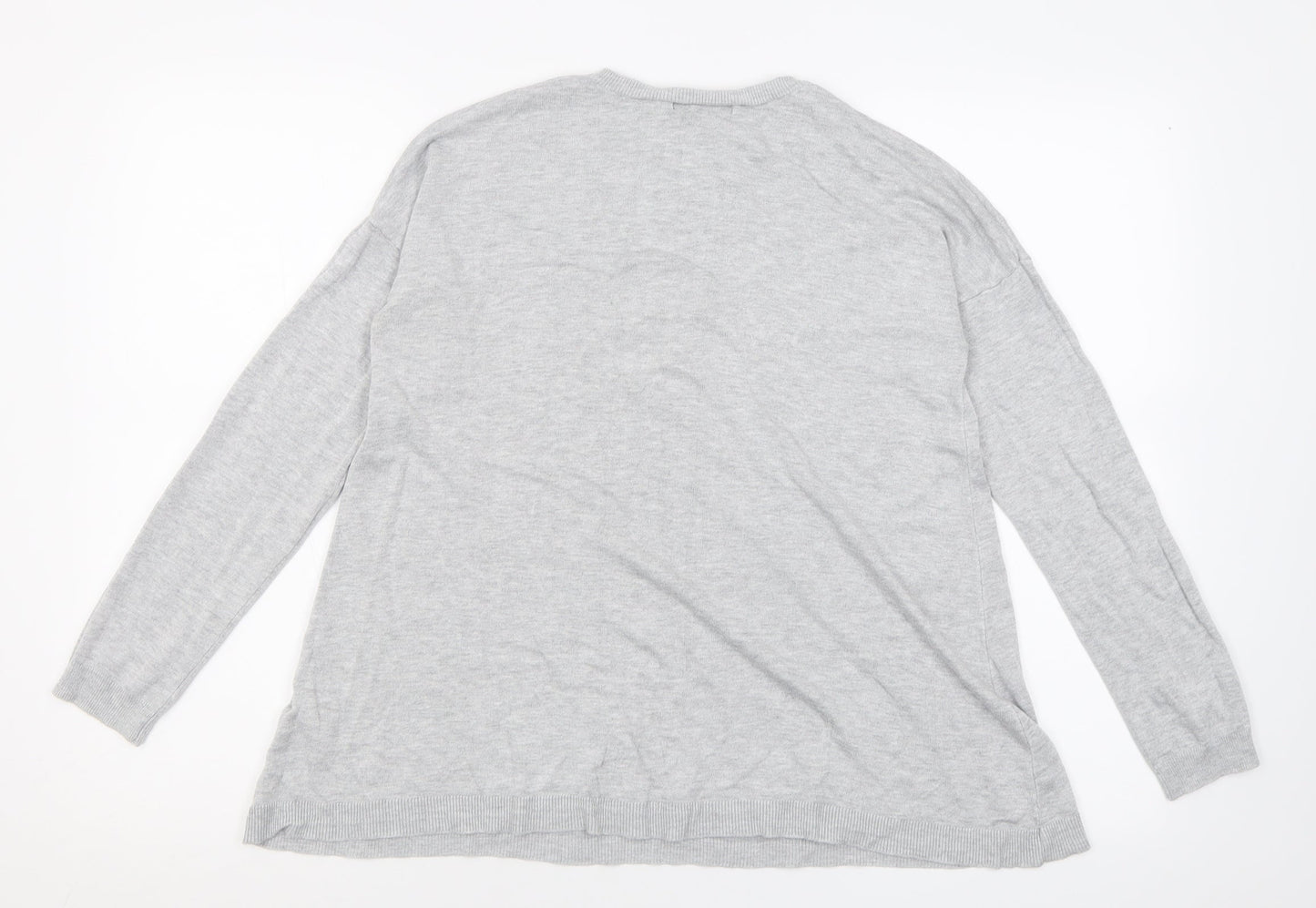 Atmosphere Womens Grey Crew Neck  Viscose Pullover Jumper Size 14