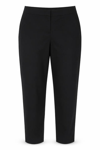 Papaya Womens Black  Polyester Trousers  Size 12 L27 in Regular Hook & Eye