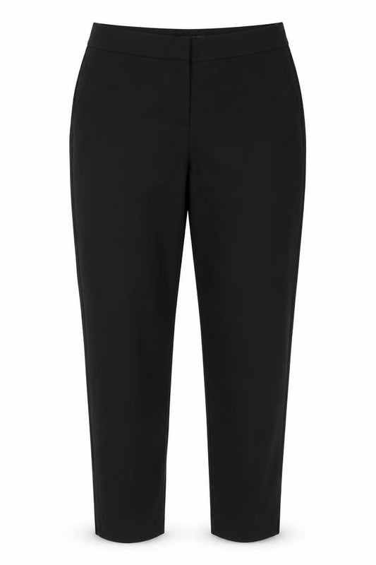 Papaya Womens Black  Polyester Trousers  Size 12 L27 in Regular Hook & Eye