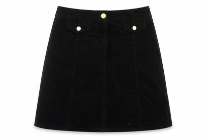 Oasis Womens Green  Cotton A-Line Skirt Size 10   Button