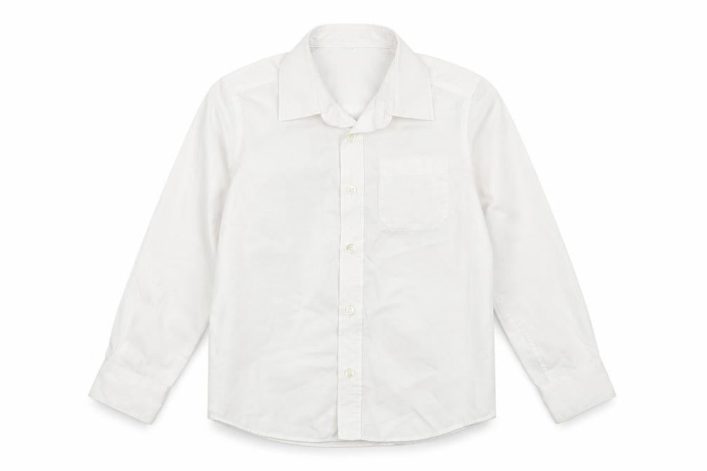 F&F Boys White  Polyester Basic Button-Up Size 5-6 Years Collared Button