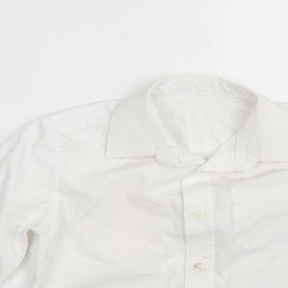 F&F Boys White  Polyester Basic Button-Up Size 5-6 Years Collared Button