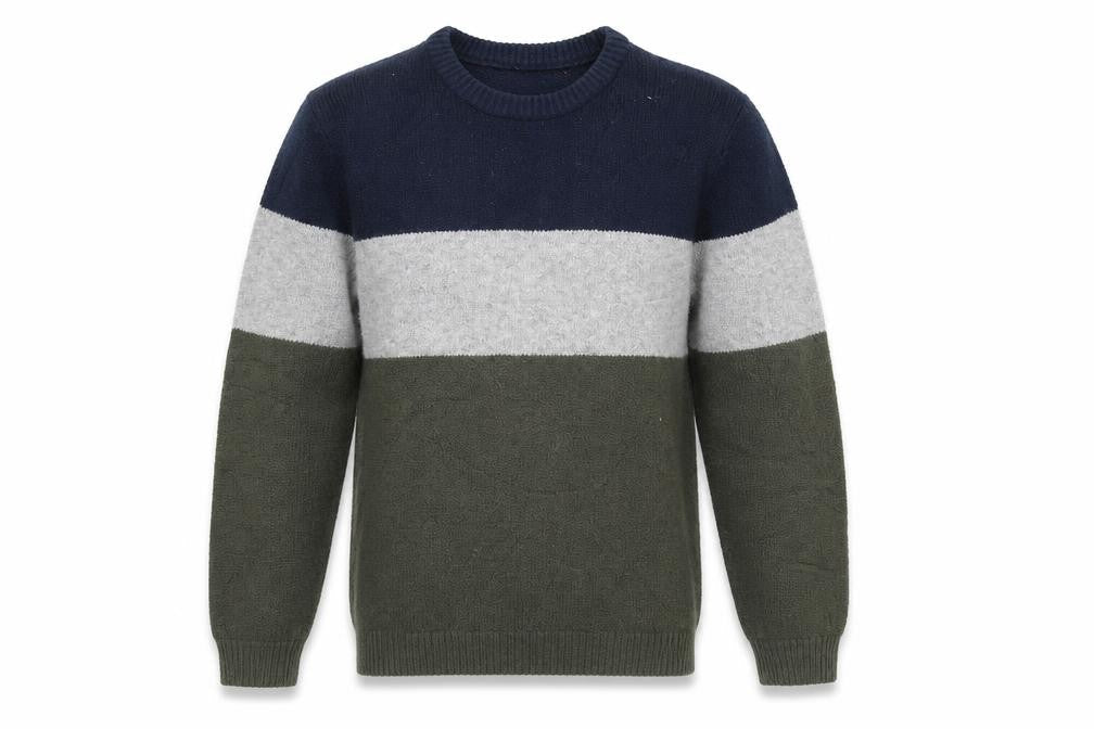 Easy Mens Multicoloured Crew Neck  Cotton Pullover Jumper Size S   - Colorblock