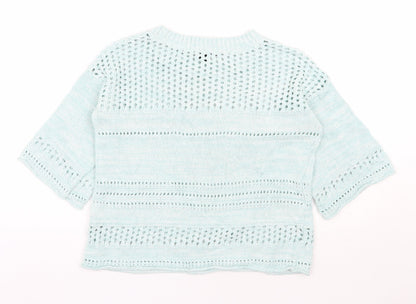 Atmosphere Womens Green Round Neck  Cotton Pullover Jumper Size S