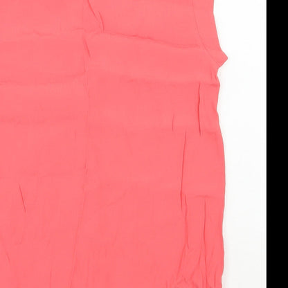 Monsoon Womens Pink  Viscose Basic Blouse Size 10 V-Neck