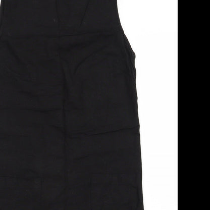 Preloved Capsule Womens Black  Viscose Shift  Size 12  Round Neck Pullover - Detail