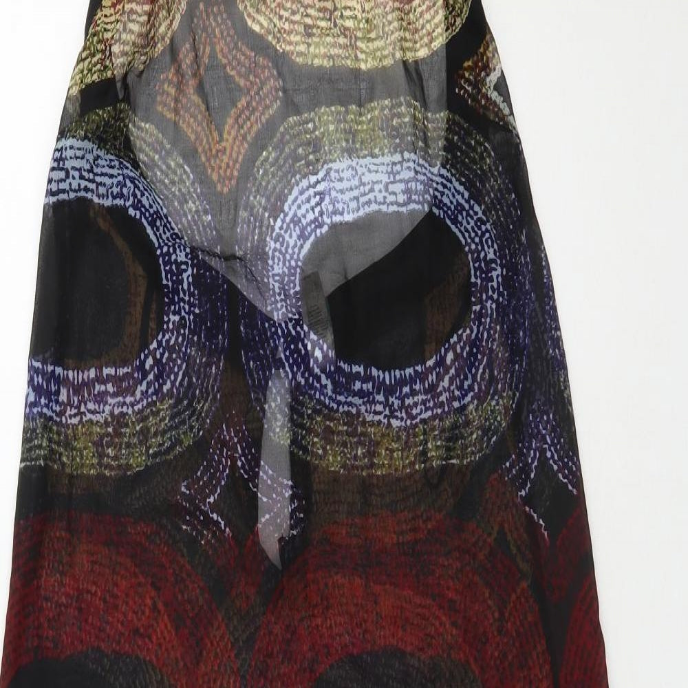 Primark Womens Multicoloured Geometric Polyester Kaftan  Size 8  Halter Tie