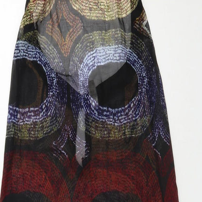 Primark Womens Multicoloured Geometric Polyester Kaftan  Size 8  Halter Tie