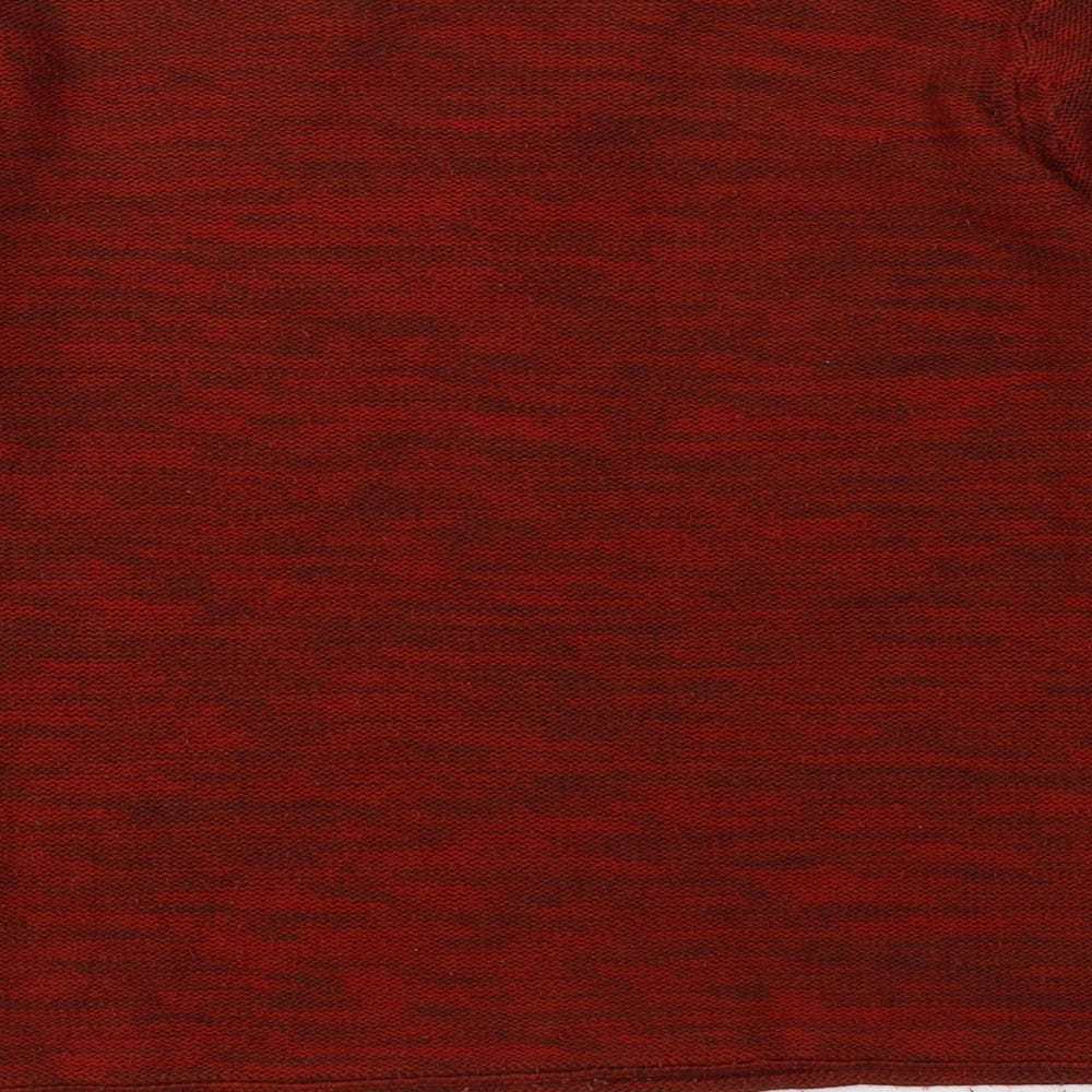 Divided by H&M Womens Red  Acrylic Basic Blouse Size 12 V-Neck