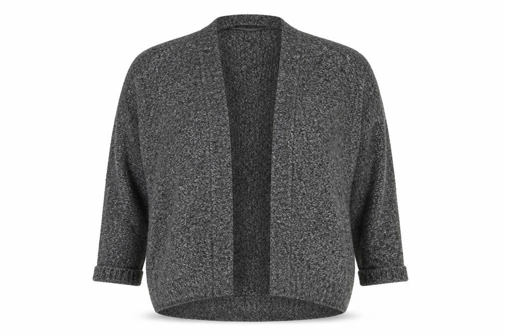Atmosphere Womens Grey V-Neck  Acrylic Cardigan Jumper Size 8