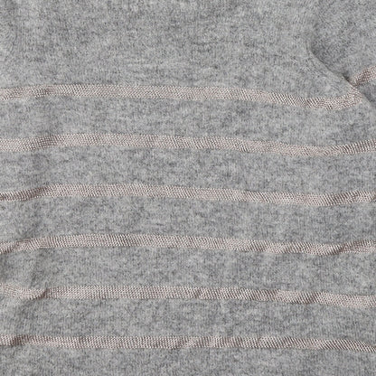 NINE Womens Grey Round Neck Striped Viscose Pullover Jumper Size 8