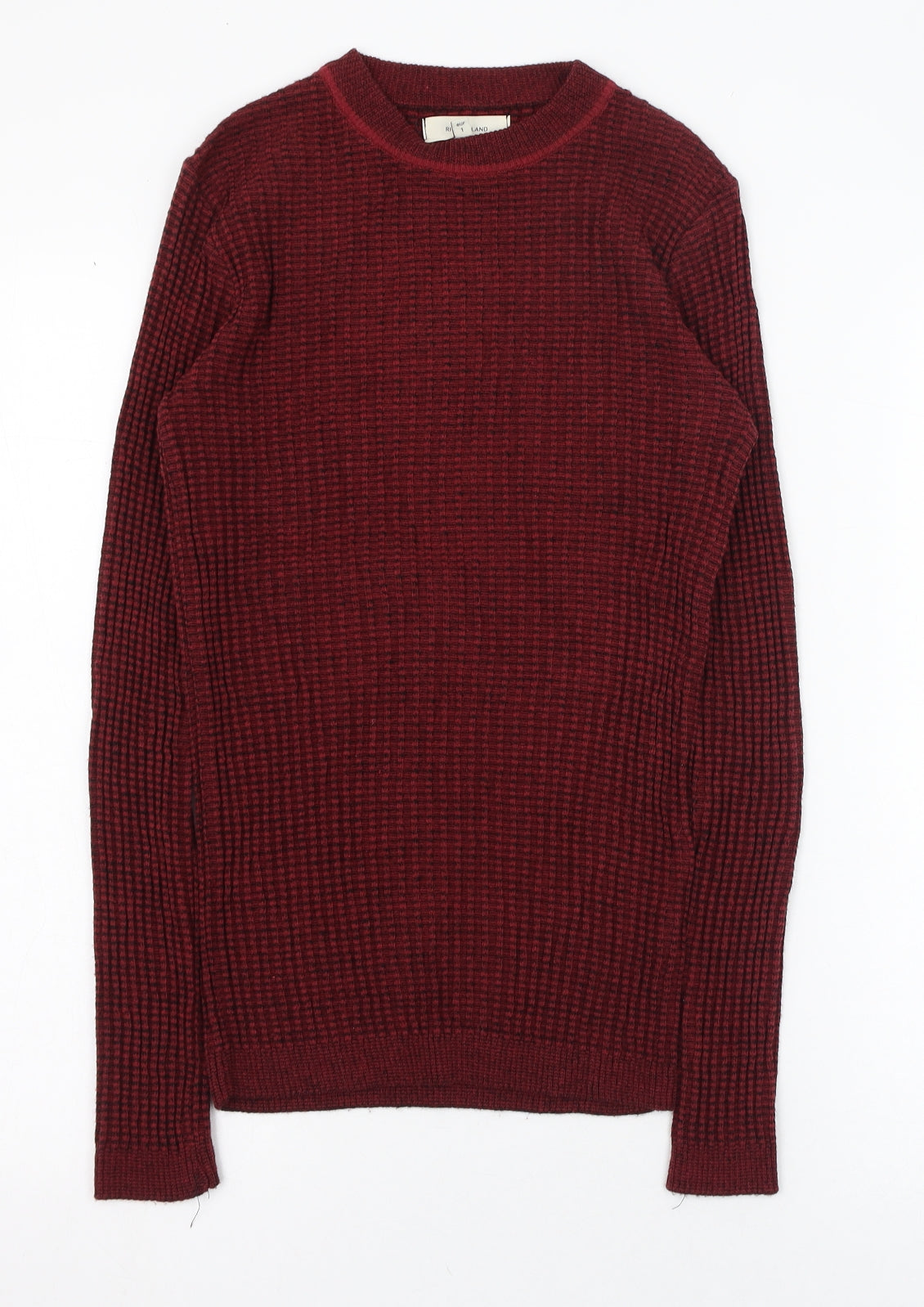 River Island Womens Red Round Neck  Acrylic Pullover Jumper Size 4