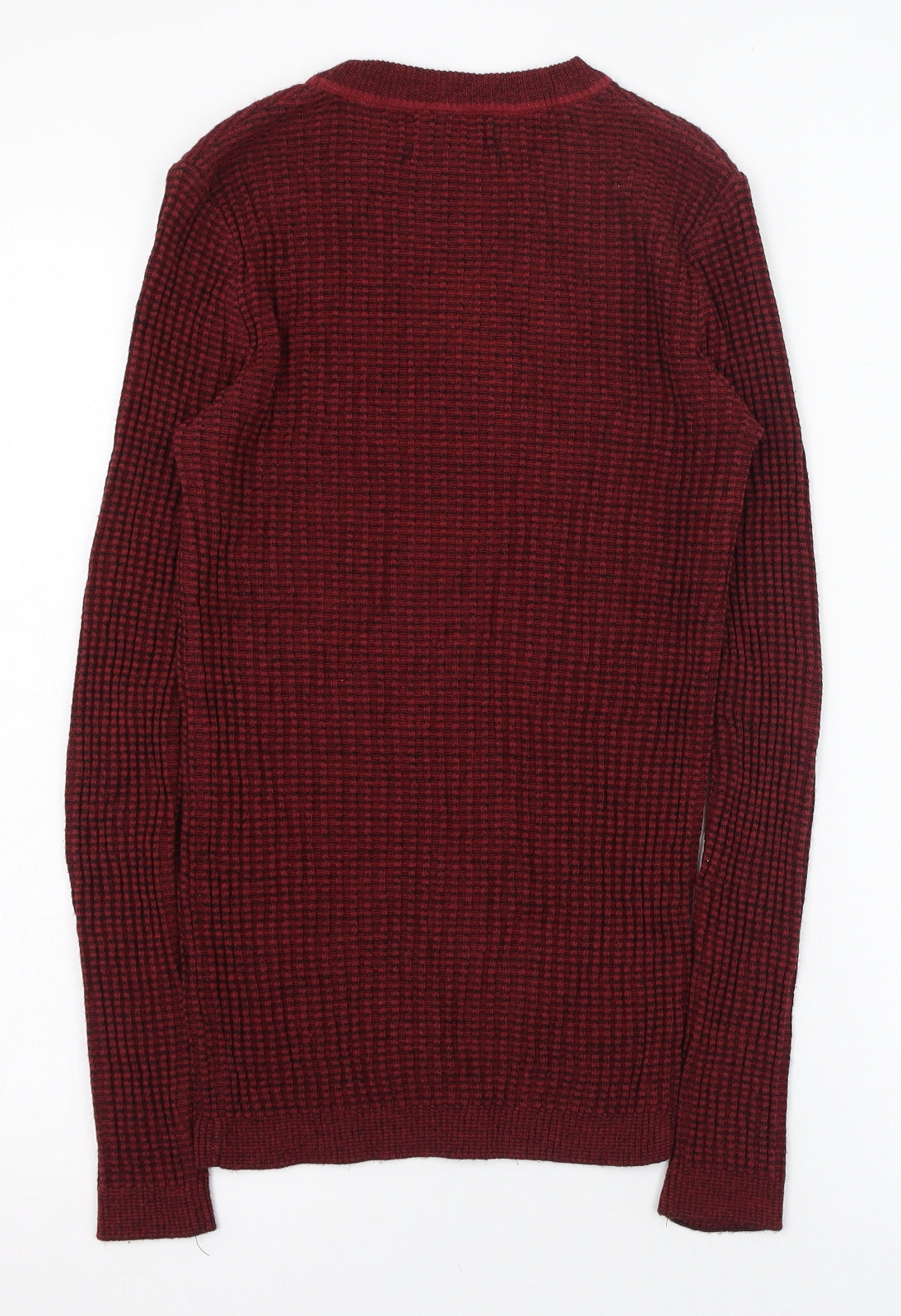 River Island Womens Red Round Neck  Acrylic Pullover Jumper Size 4
