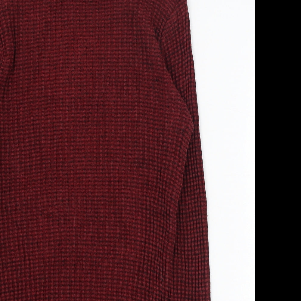 River Island Womens Red Round Neck  Acrylic Pullover Jumper Size 4