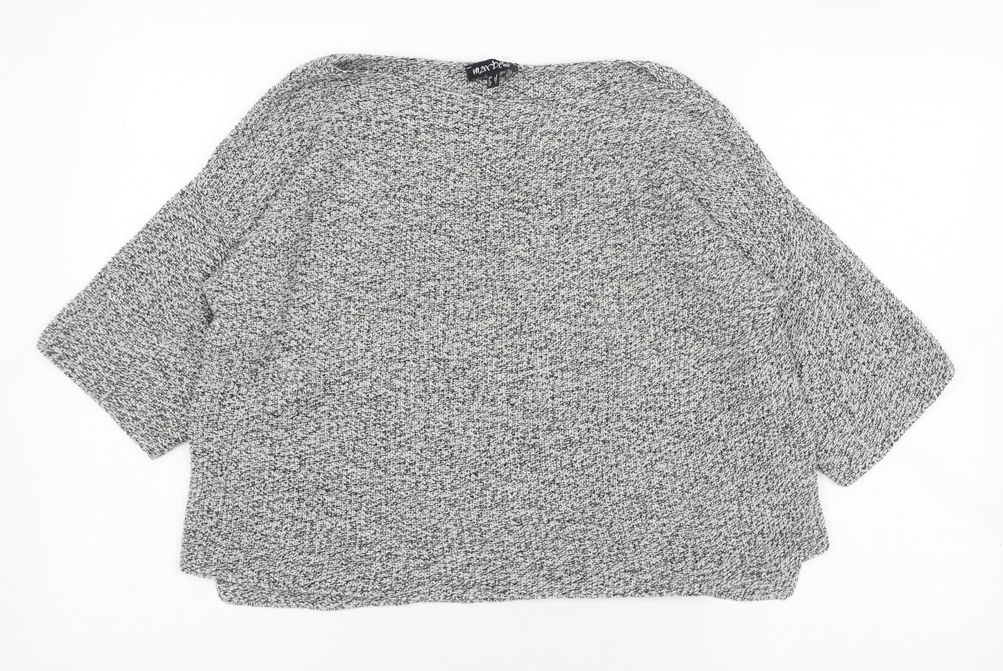 Marble Womens Grey Round Neck  Cotton Pullover Jumper Size 14