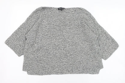 Marble Womens Grey Round Neck  Cotton Pullover Jumper Size 14