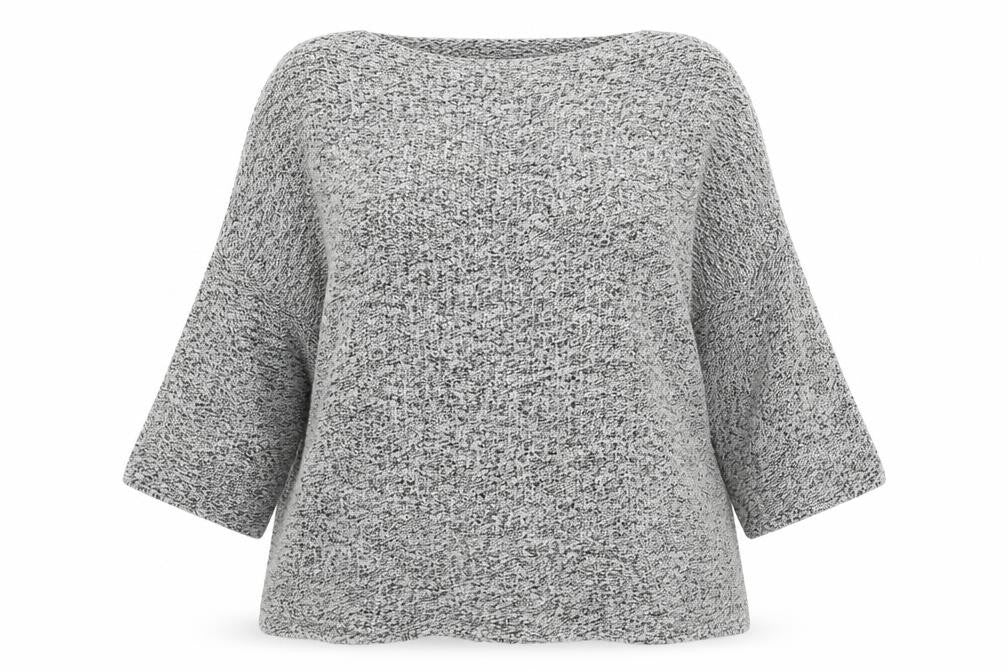 Marble Womens Grey Round Neck  Cotton Pullover Jumper Size 14