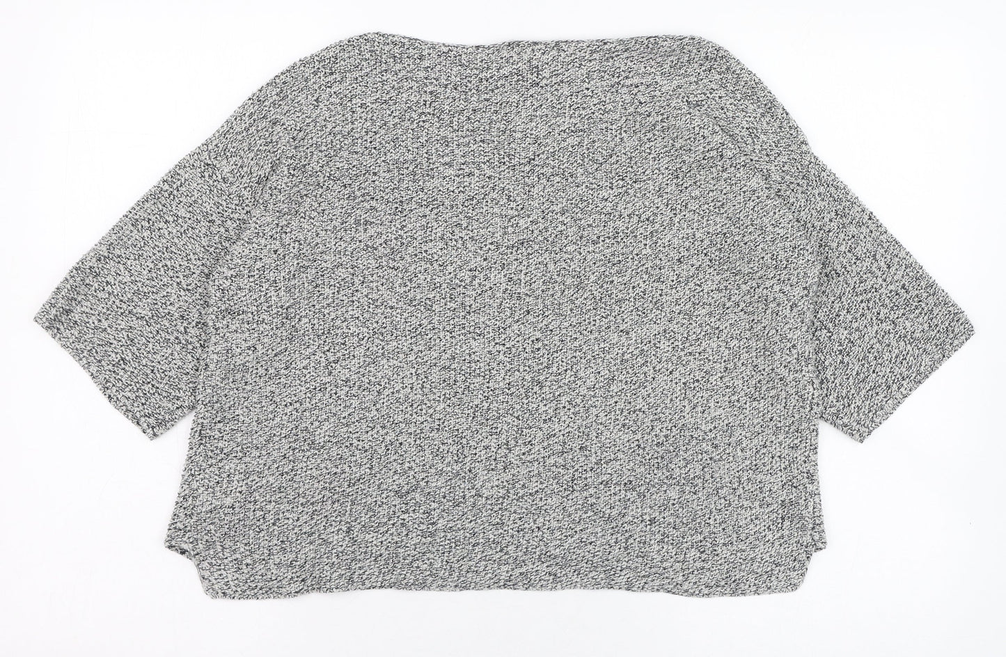 Marble Womens Grey Round Neck  Cotton Pullover Jumper Size 14