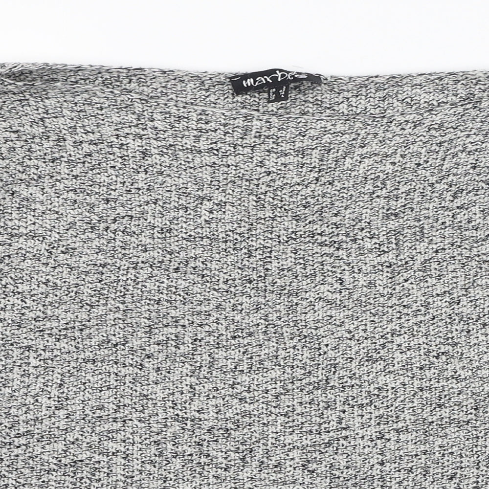 Marble Womens Grey Round Neck  Cotton Pullover Jumper Size 14
