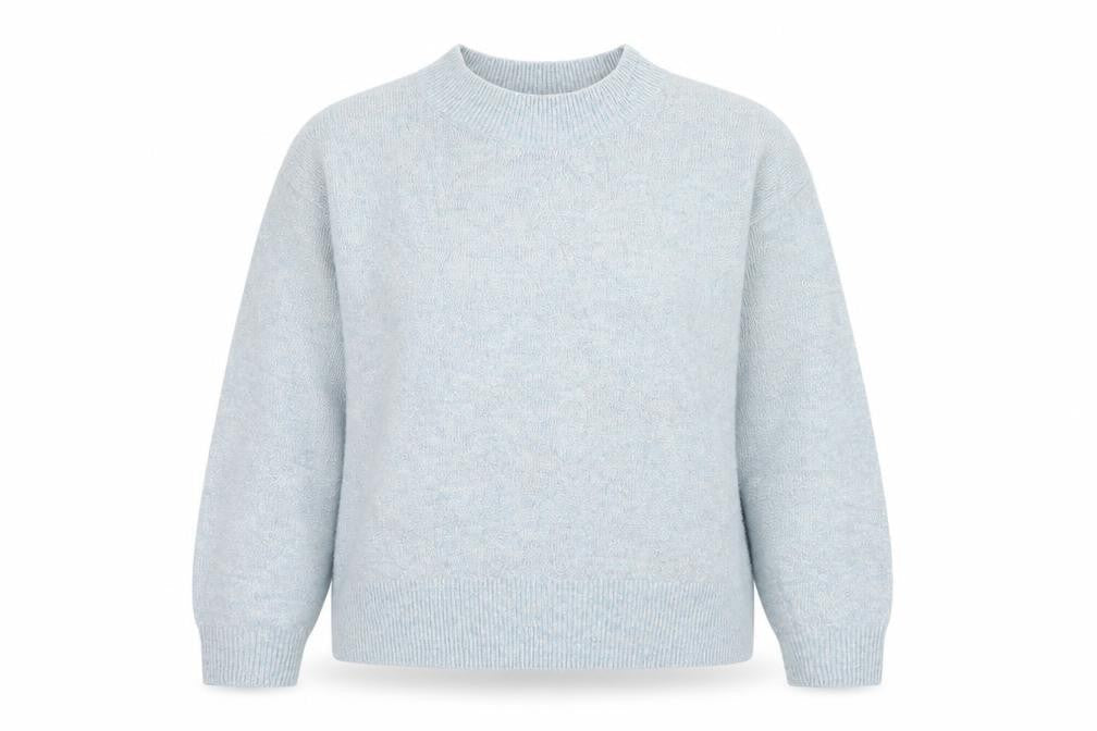 H&M Womens Blue Round Neck  Acrylic Pullover Jumper Size 4