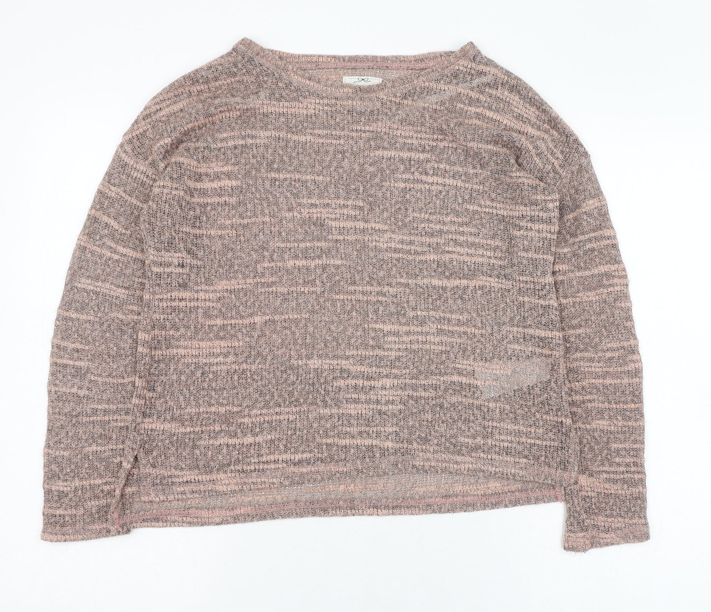New Look Womens Pink Round Neck  Polyester Pullover Jumper Size 8