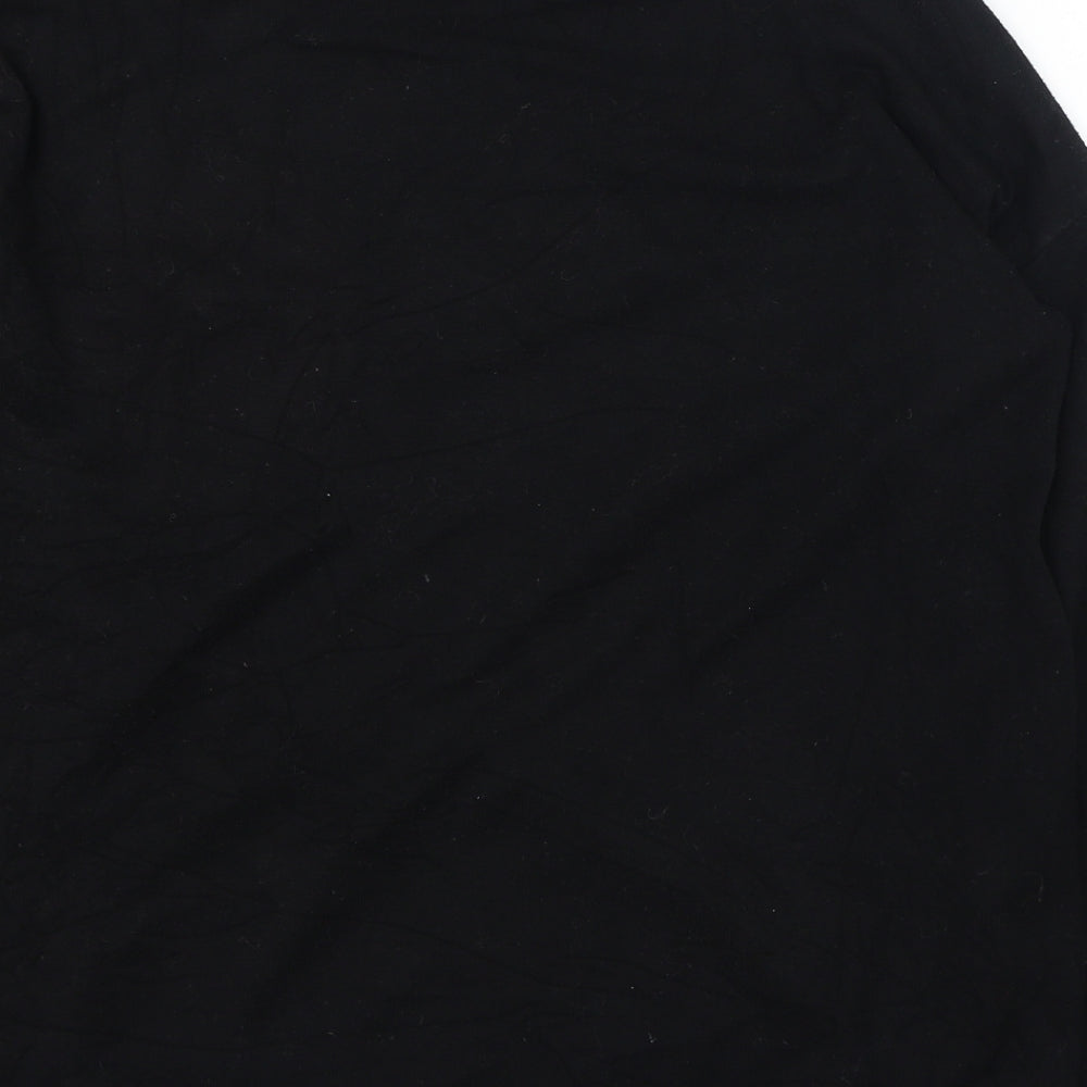 V.code Womens Black Round Neck  Viscose Pullover Jumper One Size