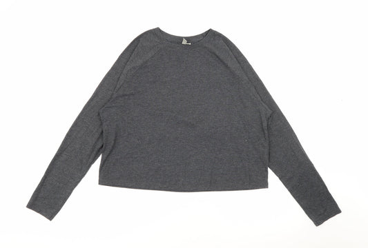 ASOS Womens Grey Crew Neck  Polyester Pullover Jumper Size 12