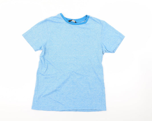 George Boys Blue  Cotton Basic T-Shirt Size 10-11 Years Crew Neck