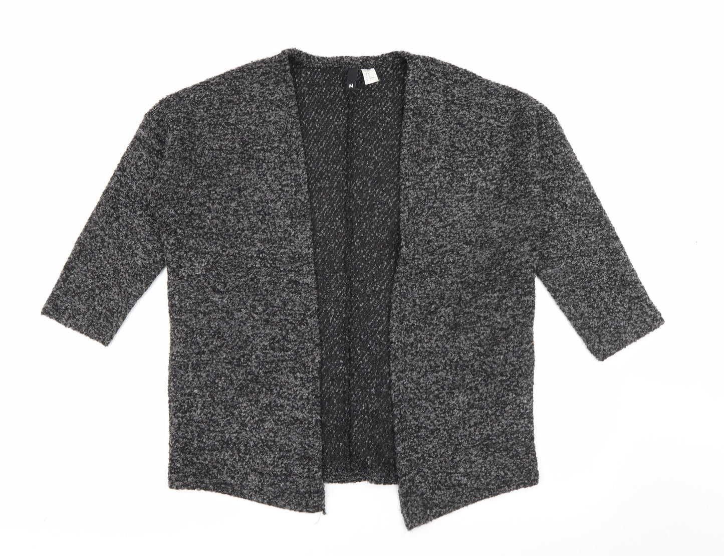 H&M Womens Grey V-Neck  Acrylic Cardigan Jumper Size M