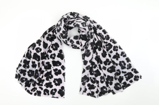 Faith Womens Purple Animal Print Acrylic  Scarf
