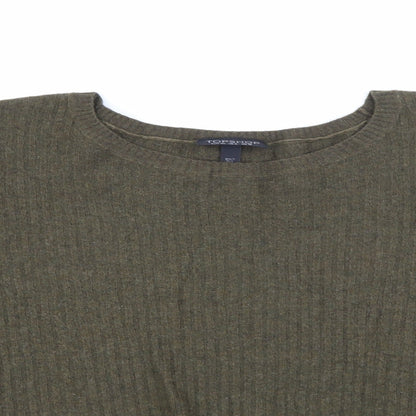 Topshop Womens Green Scoop Neck  Viscose Pullover Jumper Size 12