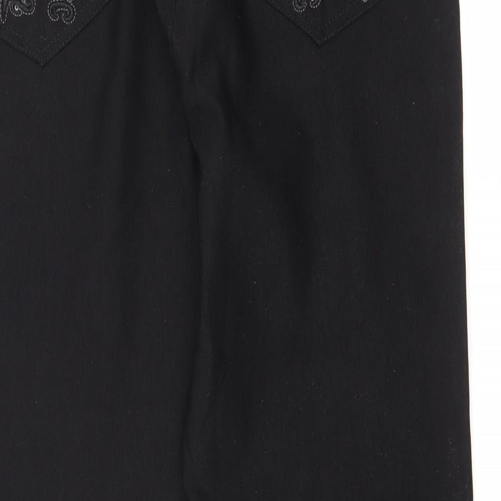Claudia.c Womens Black  Cotton Jegging Jeans Size 10 L24 in Regular Button